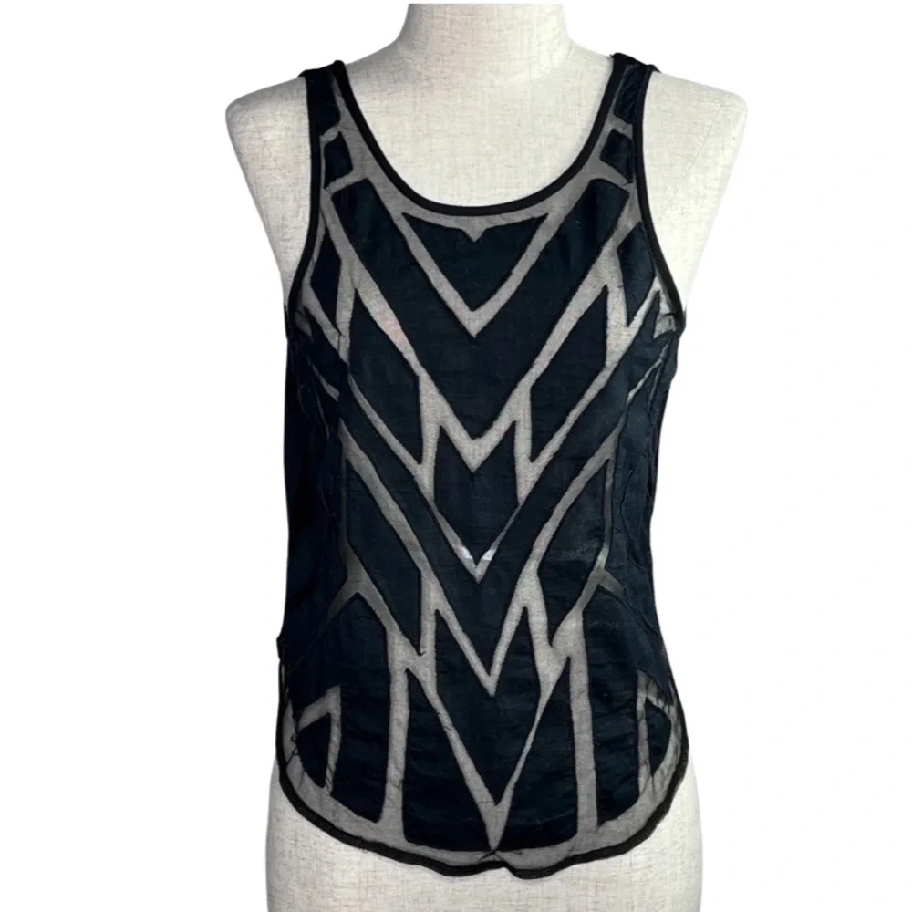 Free People Women’s Black Etheral Daze Ginger Hi Low Cutaway Tank Top XSmall - Picture 7 of 7